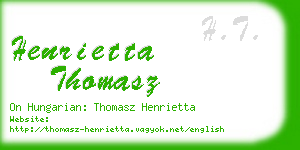 henrietta thomasz business card